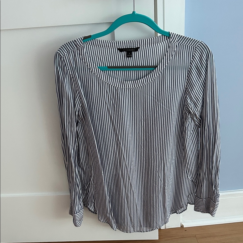 Striped Black and White Women's Top